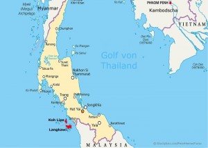 mapa de koh lipe a langkawi